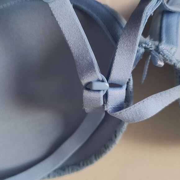 SO Intimates Convertible Lace Push-Up Bra Juniors 38C Blue Plunge Padded NWT - Picture 6 of 8